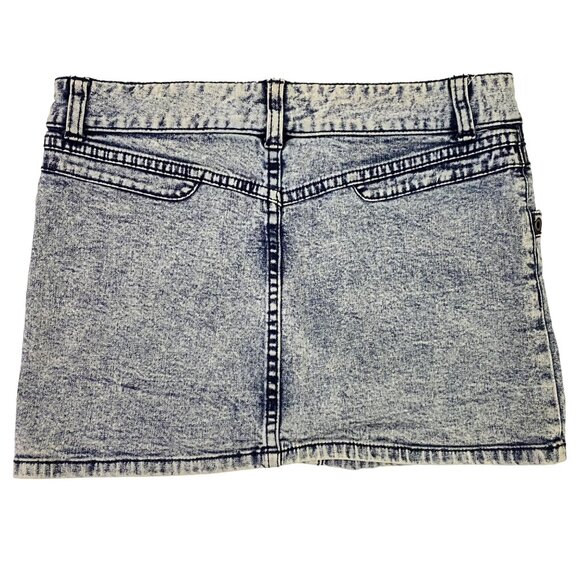 Armani Exchange AX Mini Skirt Washed Out Cotton Blend Size 0 - Picture 8 of 8